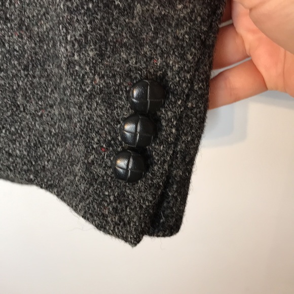 Vintage virgin scottish wool (Harris Tweed) gray speckled blazer - Picture 4 of 11